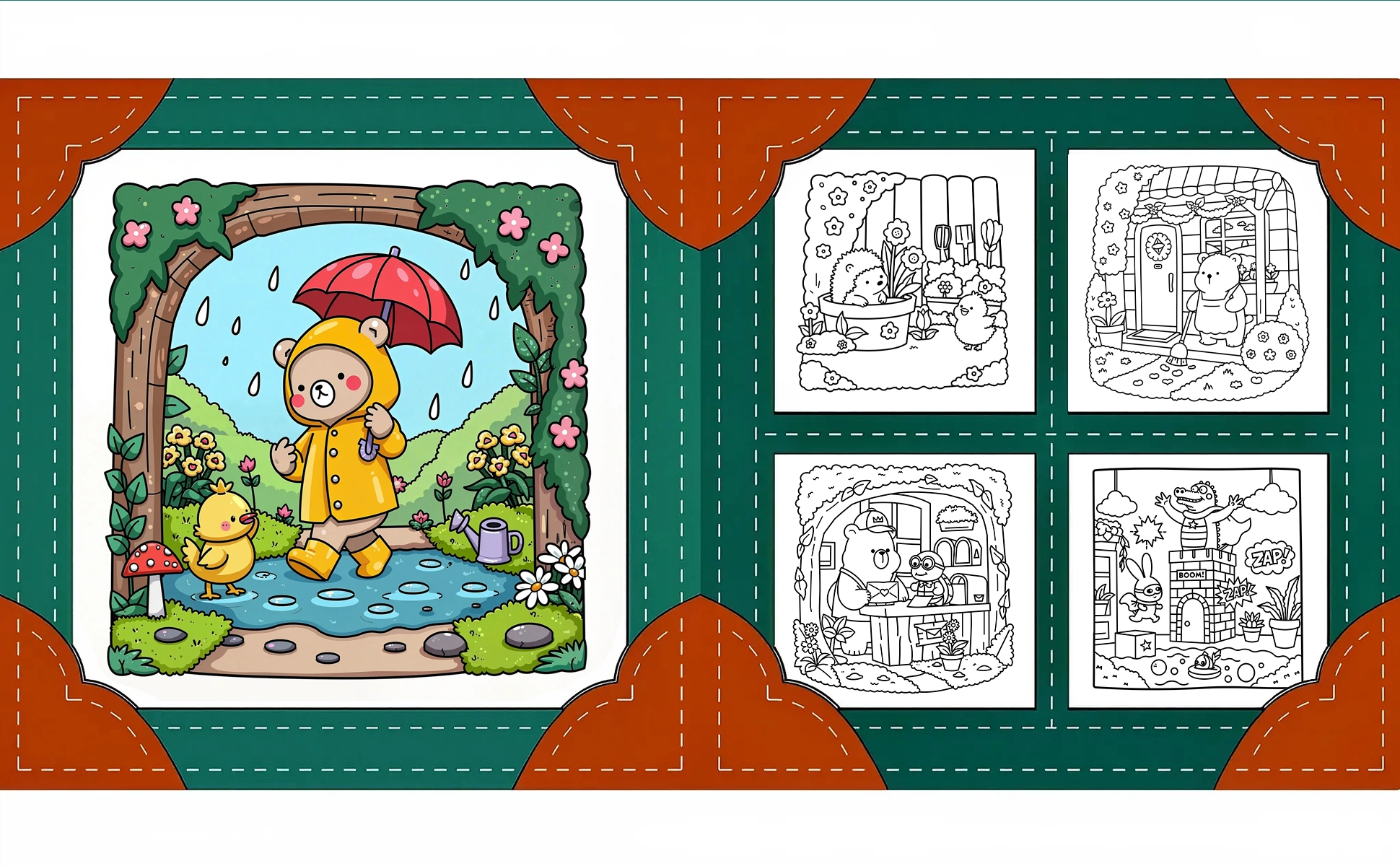 Cozy Cuties Coloring Book