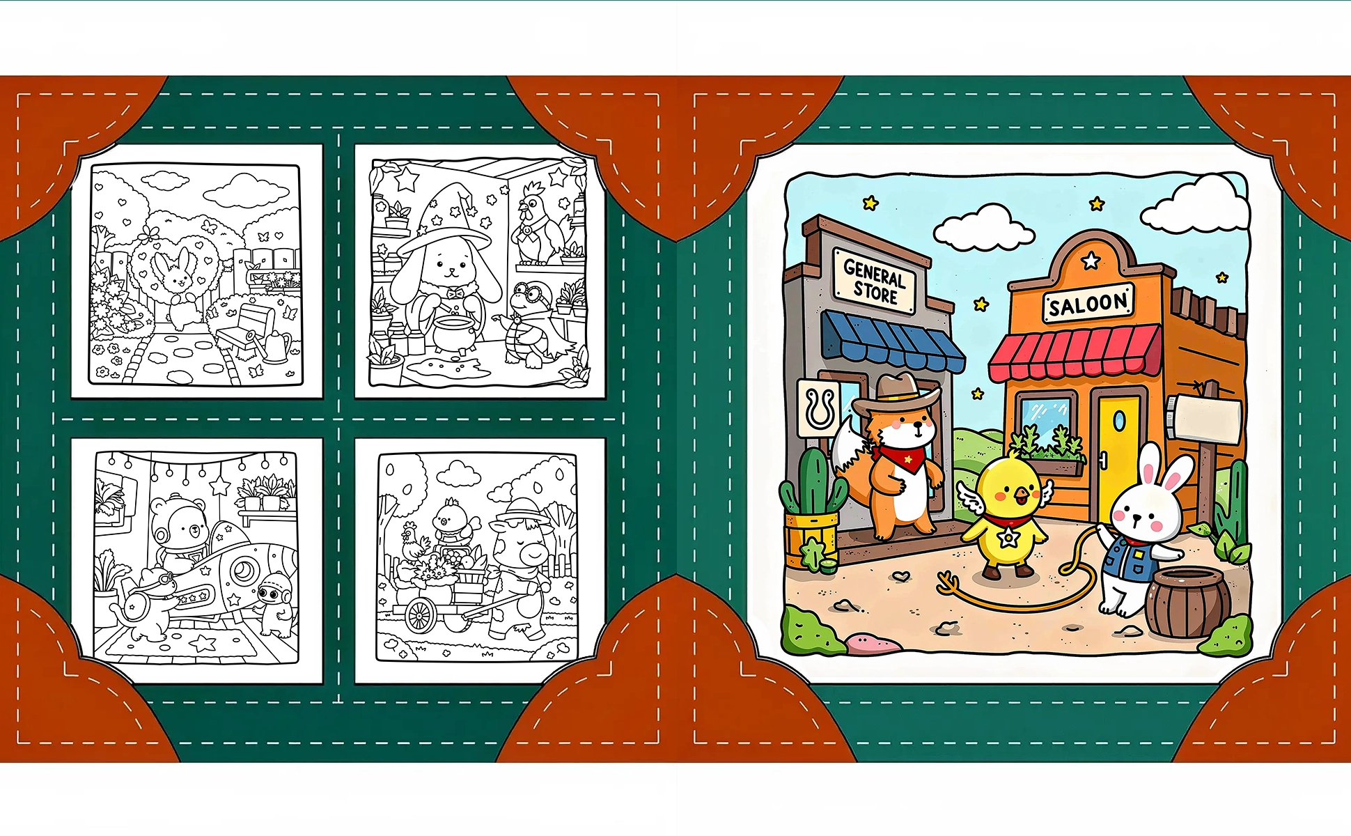 Cozy Cuties Coloring Book