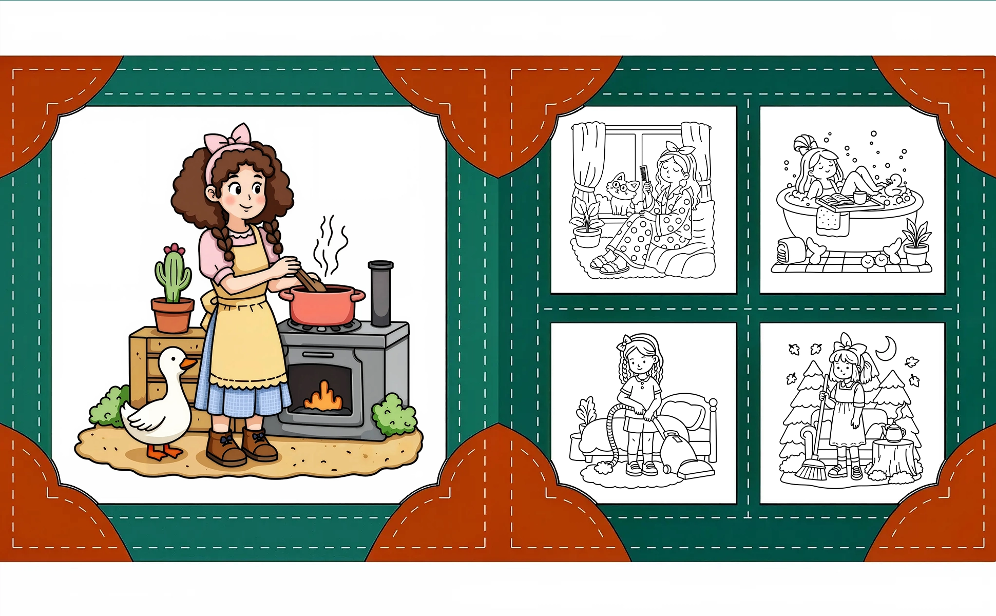 Girl Moments Coloring Book