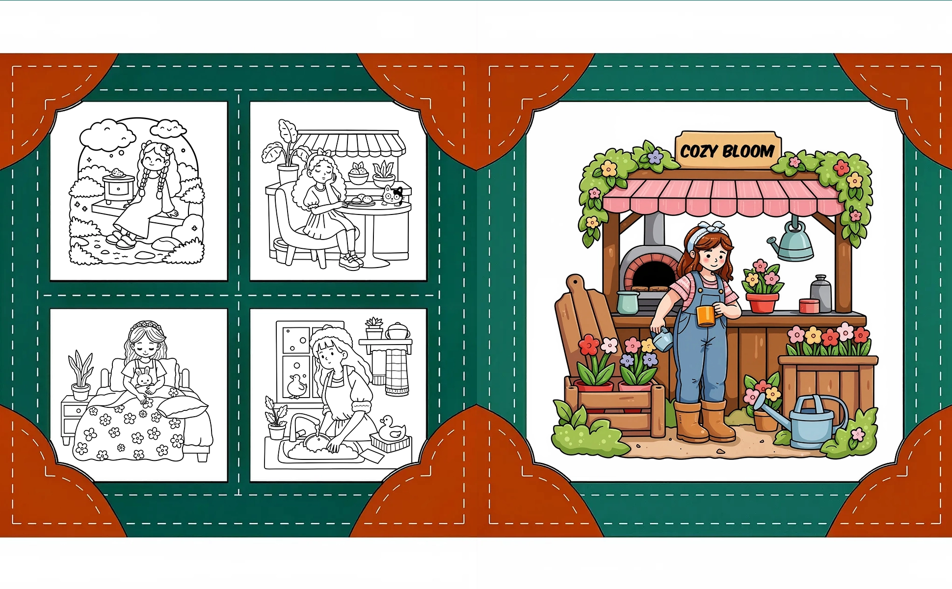 Girl Moments Coloring Book