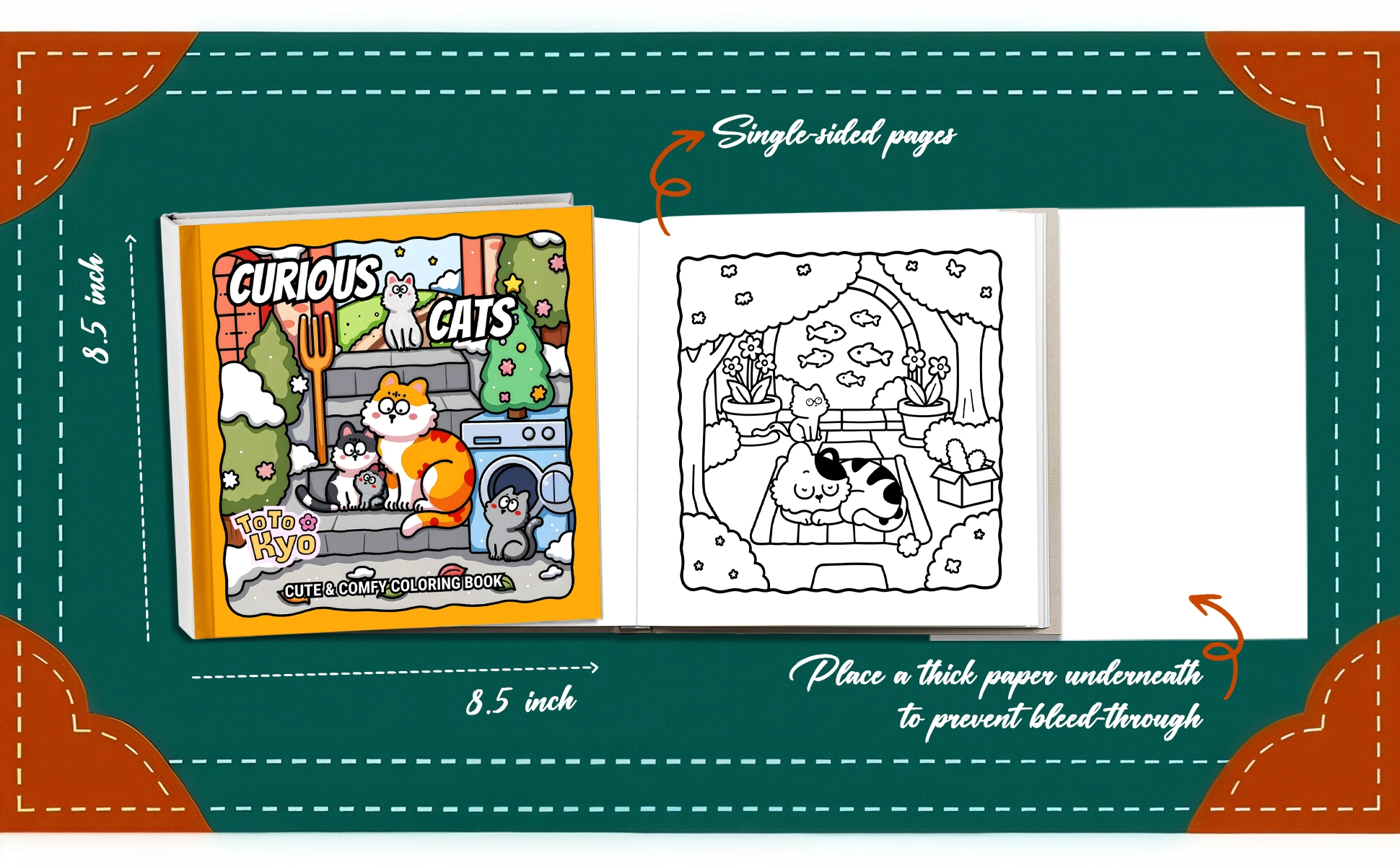 Curious Cats Coloring Book