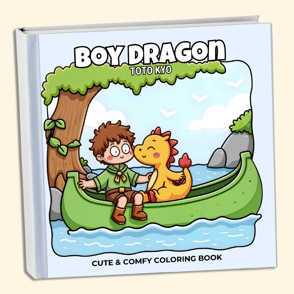 Boy Dragon Coloring Book