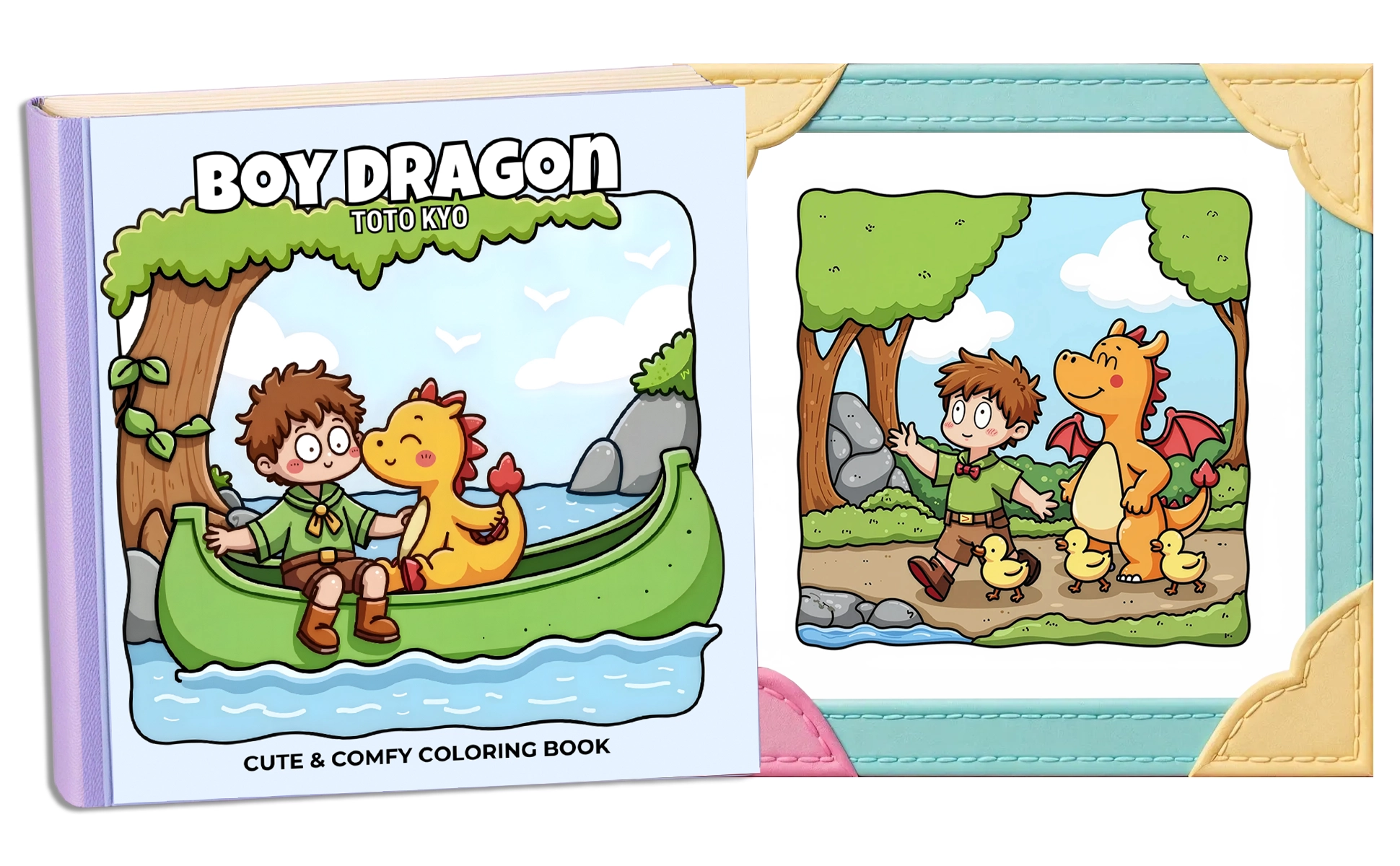 Boy Dragon Coloring Book